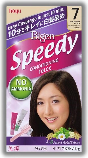 Bigen BIGENbyHoyuSpeedy(7BrownishBlack)GrayCoverageConditioningColor(2.82oz)|Rich,conditioningformulawithherbalextracts
