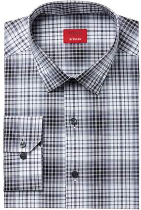 Alfani Men's Slim-Fit Stretch Tonal Optic Plaid Dress Shirt, Created for Macy's