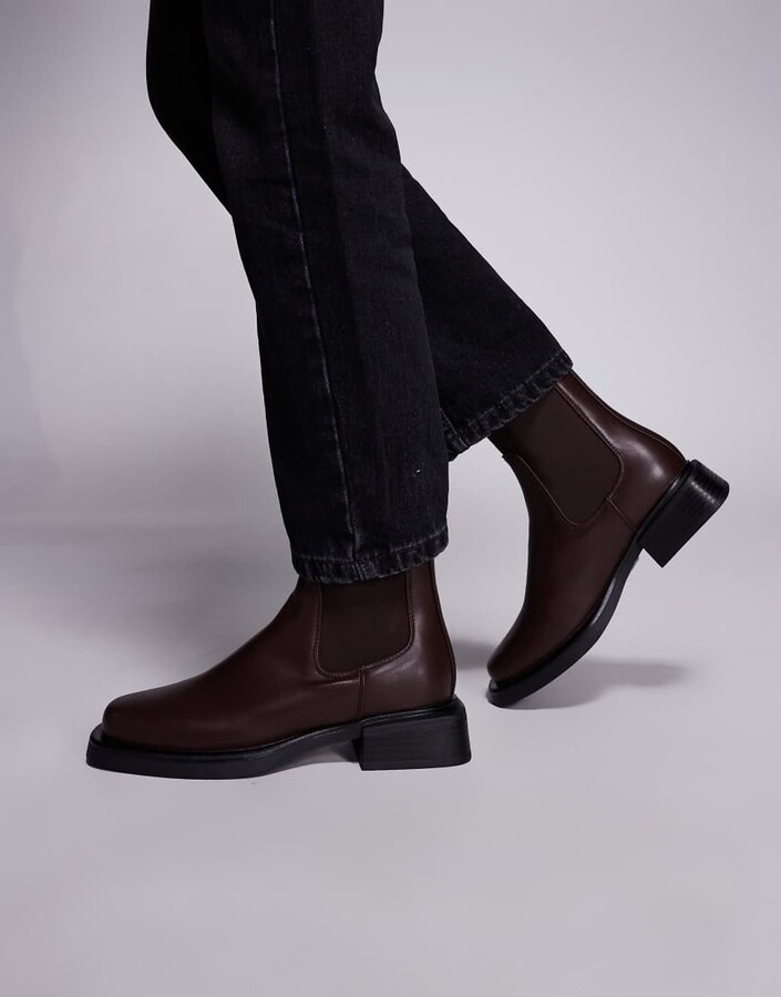 SIMMI Shoes Simmi London Duff low ankle chelsea boots in brown