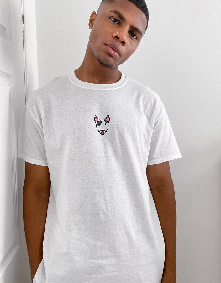 New Love Club dog print t-shirt in white - ShopStyle
