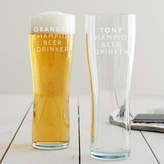 Thumbnail for your product : Becky Broome Personalised 'Champion Beer Drinker' Pint Glass
