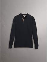 Thumbnail for your product : Burberry Check Placket Long Sleeve Polo Shirt