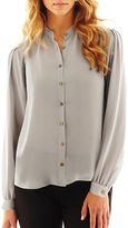 Thumbnail for your product : JCPenney Worthington Pleated-Shoulder Blouse