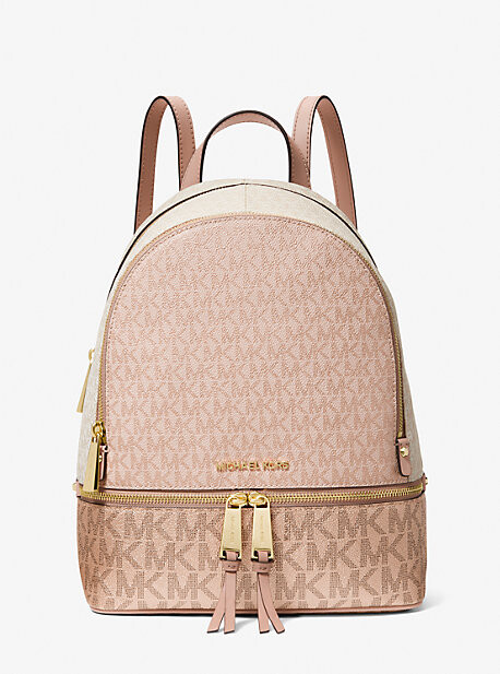 michael kors rhea medium slim logo backpack