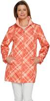 Thumbnail for your product : Isaac Mizrahi Live! Water Resistant Reversible Plaid Coat