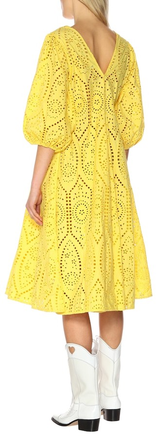 Ganni Cotton broderie anglaise dress - ShopStyle
