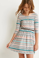 Thumbnail for your product : Forever 21 Girls Tribal Print Bow-Back Dress (Kids)