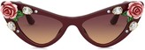 Thumbnail for your product : Dolce & Gabbana Eyewear Tropical Rose cat-eye frame sunglasses
