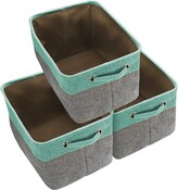 Thumbnail for your product : Sorbus Teal Twill Storage Basket - Set of 3