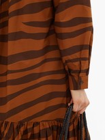 Thumbnail for your product : Mara Hoffman Freda Tiger-print Ruffle-hem Cotton Maxi Dress - Brown Print