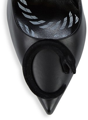 Class Roberto Cavalli Pendant Detail Leather Pumps