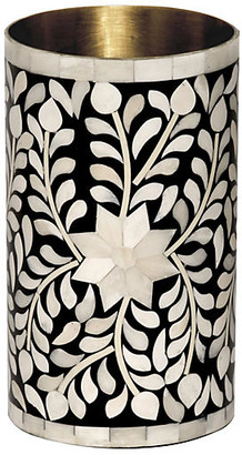 Mela Artisans 8" Imperial Beauty Vase - Black/White