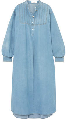 Sonia Rykiel Oversized Cotton-blend Chambray Midi Dress