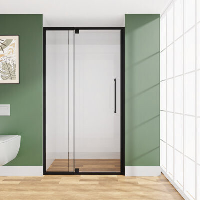 SUZHOUSUIYI Semi-Frameless Hinged Glass Shower Door 56-60\