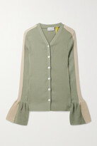 Thumbnail for your product : MONCLER GENIUS +2 Moncler 1952 Two-tone Ribbed Cotton-blend Cardigan