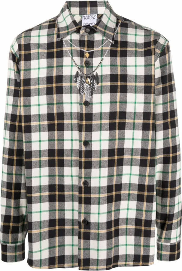 COUNTY OF MILAN Feather checked shirt