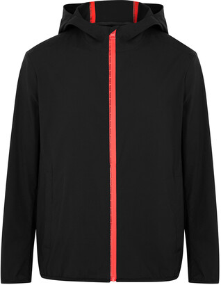 HUGO BOSS Black hooded nylon jacket - ShopStyle