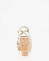 Thumbnail for your product : Le Château Faux Leather Strappy Wedge Sandal