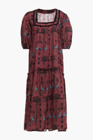 Thumbnail for your product : Sensi Tiered printed cotton midi dress