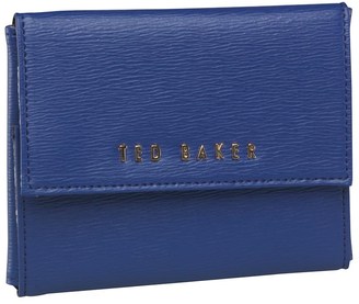 Ted Baker Womens Flurina Xhatch Leather Jewellery Case Bag Blue
