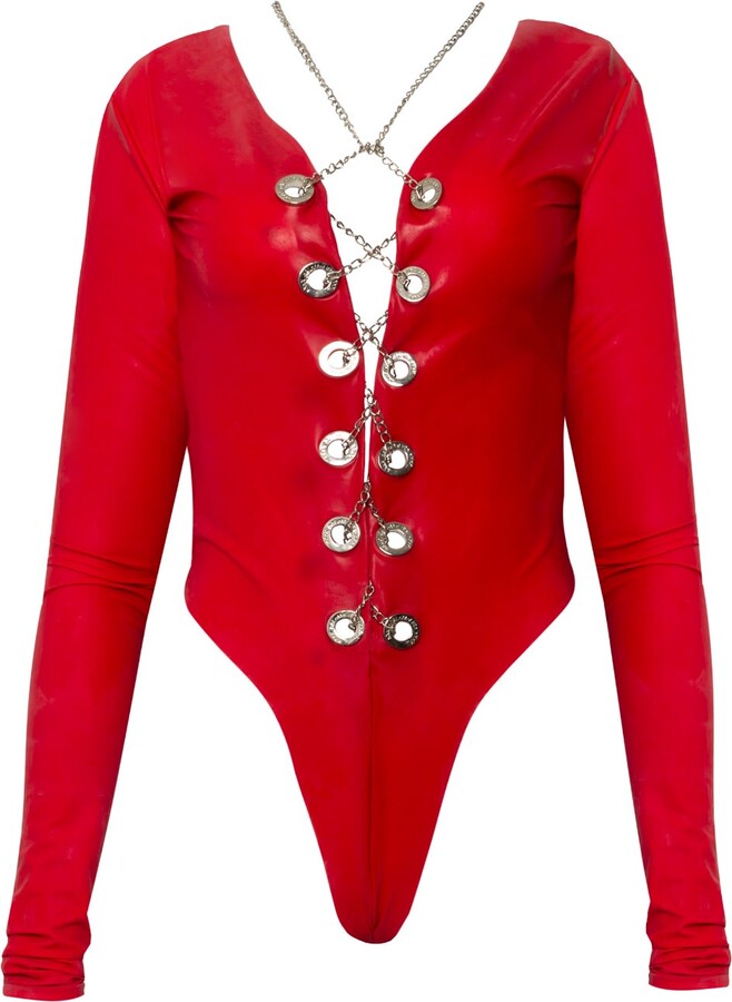 Paloma Lira Women's Red Latex Body - ShopStyle Jumpsuits & Rompers