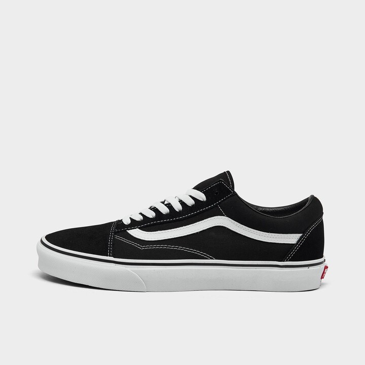 White Vans Black Stripe Mens Shoes | ShopStyle