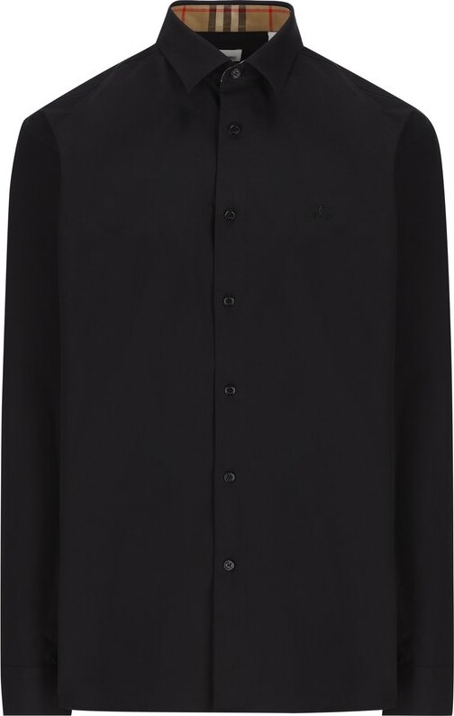 Burberry Logo Embroidered Buttoned Shirt
