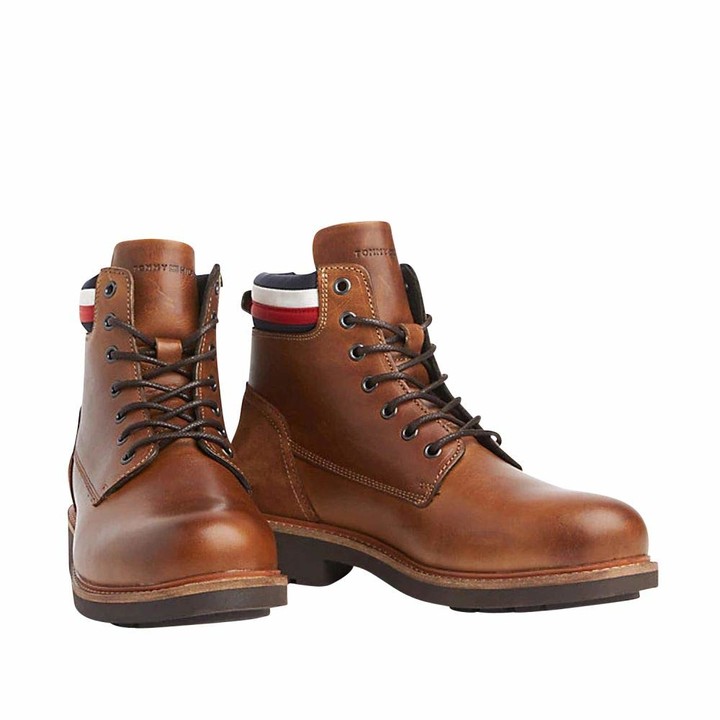 tommy hilfiger brown boots mens