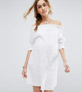 Thumbnail for your product : ASOS Maternity Off Shoulder Sundress in Texture