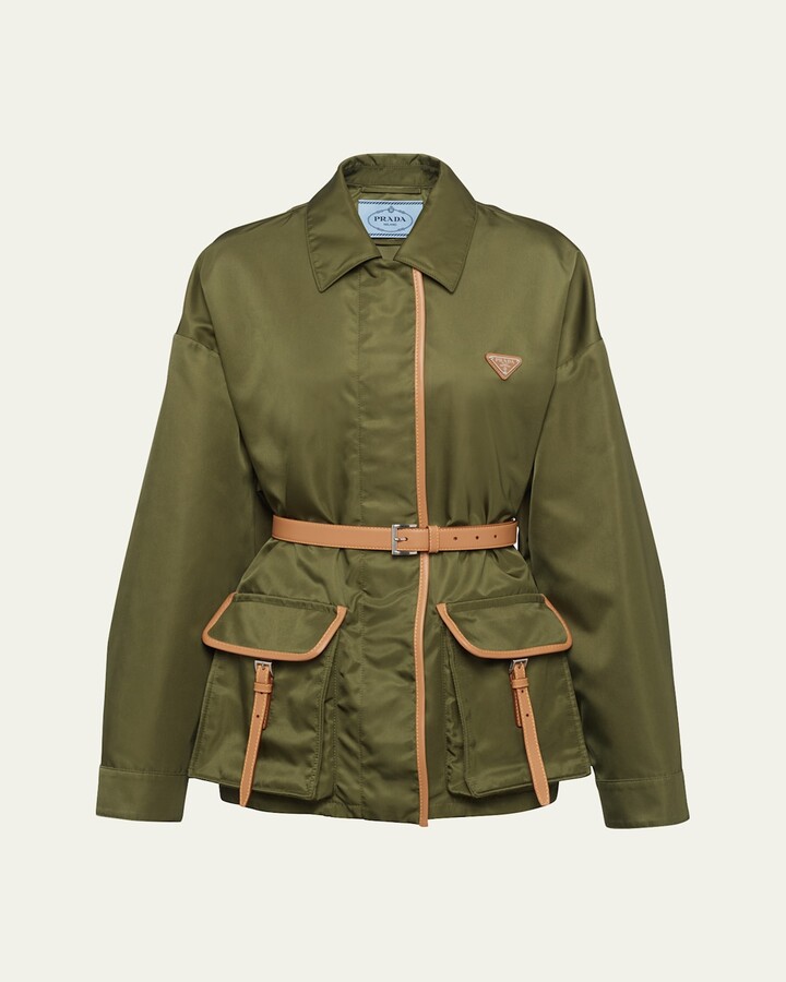【プラダ・PRADA】Cropped single-breasted kid mohair jacket Prada Single-Breasted Kid Mohair Jacket with Feathers | Saks