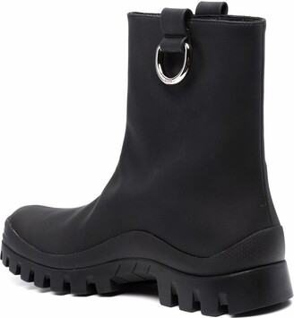 MSGM Round-Toe Ankle Leather Boot