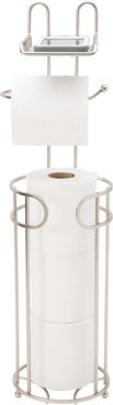 Bath Bliss Reserve Freestanding Toilet Paper Holder with Built-in Phone Shelf