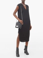 Thumbnail for your product : Rick Owens V-neck Side-slit Crepe Dress - Black