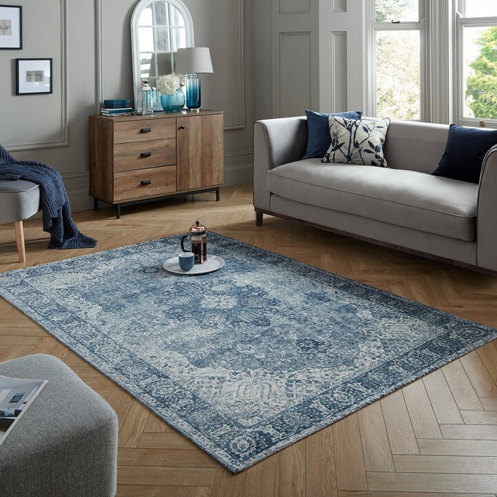 Dunelm Mila Traditional Rug Blue ShopStyle