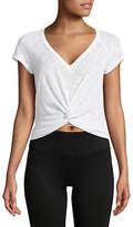 Thumbnail for your product : Lord & Taylor DESIGN LAB Knotted Front Cropped Tee