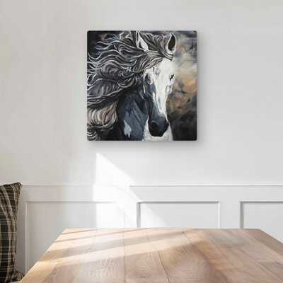 Begin Edition International Inc. Front Wild Horse - Farm Animals Metal Print for Home Decor