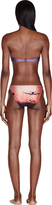 Thumbnail for your product : We Are Handsome Purple & Coral The Landing Gathered Bikini