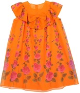 Thumbnail for your product : Gucci Roses Print Silk Organza Party Dress