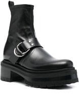 Thumbnail for your product : Pierre Hardy Buckle-Detail Leather Boots
