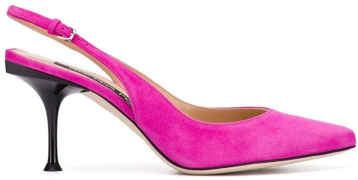 hot pink slingback shoes