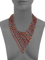 Thumbnail for your product : ABS by Allen Schwartz Beaded Chain Mesh Bib Necklace