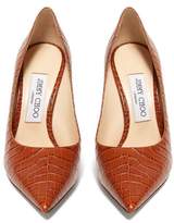 Thumbnail for your product : Jimmy Choo Love 85 Crocodile-embossed Leather Pumps - Womens - Tan