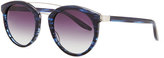 Thumbnail for your product : Barton Perreira Dalziel Round Sunglasses with Metal Bar, Midnight