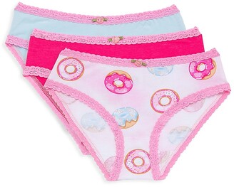 Girls' Lace Trim Underwear, 3 Pack - Little Kid, Big Kid