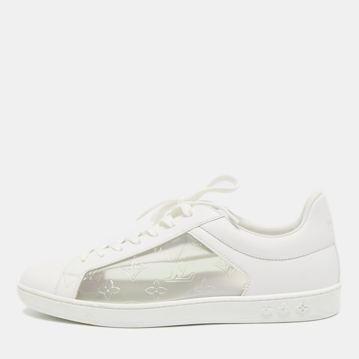 Louis Vuitton White Leather And Suede Low Top Sneakers Size 44.5 Louis  Vuitton | The Luxury Closet