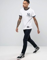 Thumbnail for your product : Majestic New York Yankees Longline Ringer T-Shirt Exclusive to ASOS