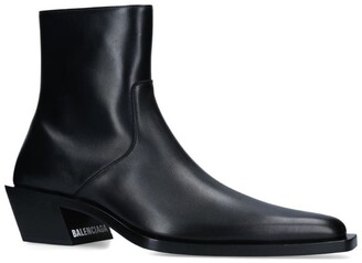 Balenciaga Leather Tiaga Ankle Boots