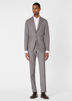 Thumbnail for your product : Paul Smith Men's Slim-Fit Light Blue And Taupe Check Wool Trousers
