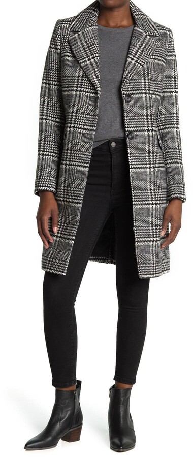 houndstooth long blazer