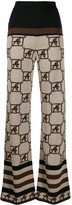 Thumbnail for your product : Alberta Ferretti Geometric Pattern Knitted Trousers